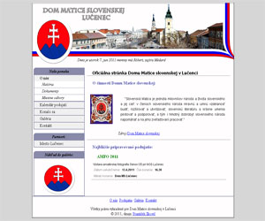 Tvorba web stránok - Dom Matice slovenskej Lucenec